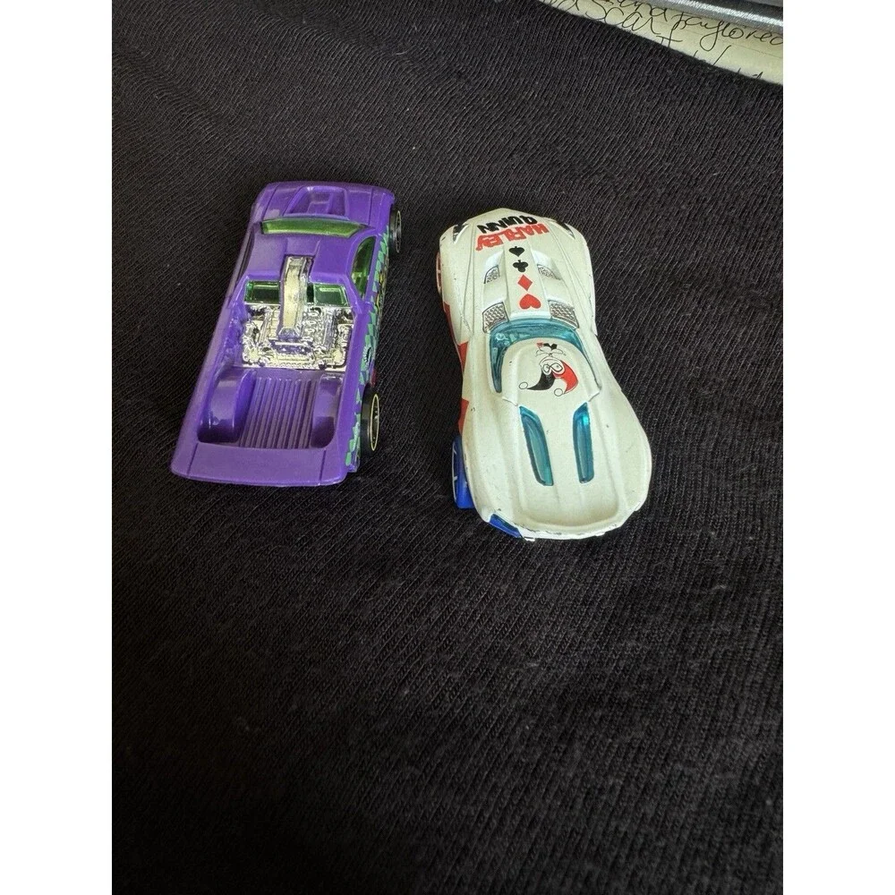 Vintage  Hot Wheels The Joker Harley Quinn Custom Diecast Toy Cars 2 Pack 1/64